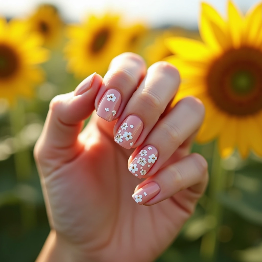Peachy Pink Cow Florals