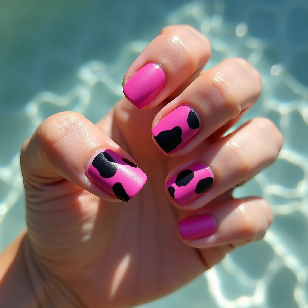 Fuchsia Pink Cow Twist