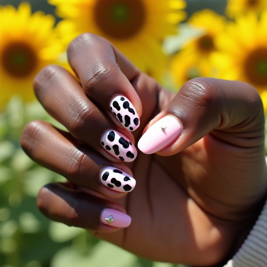 Chic Pink Cow Print