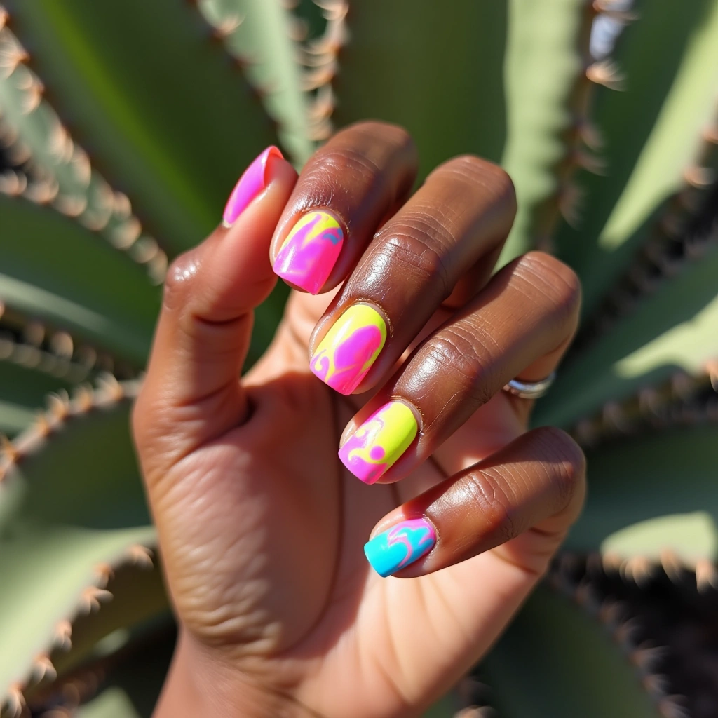 Neon Tie Dye Swirls