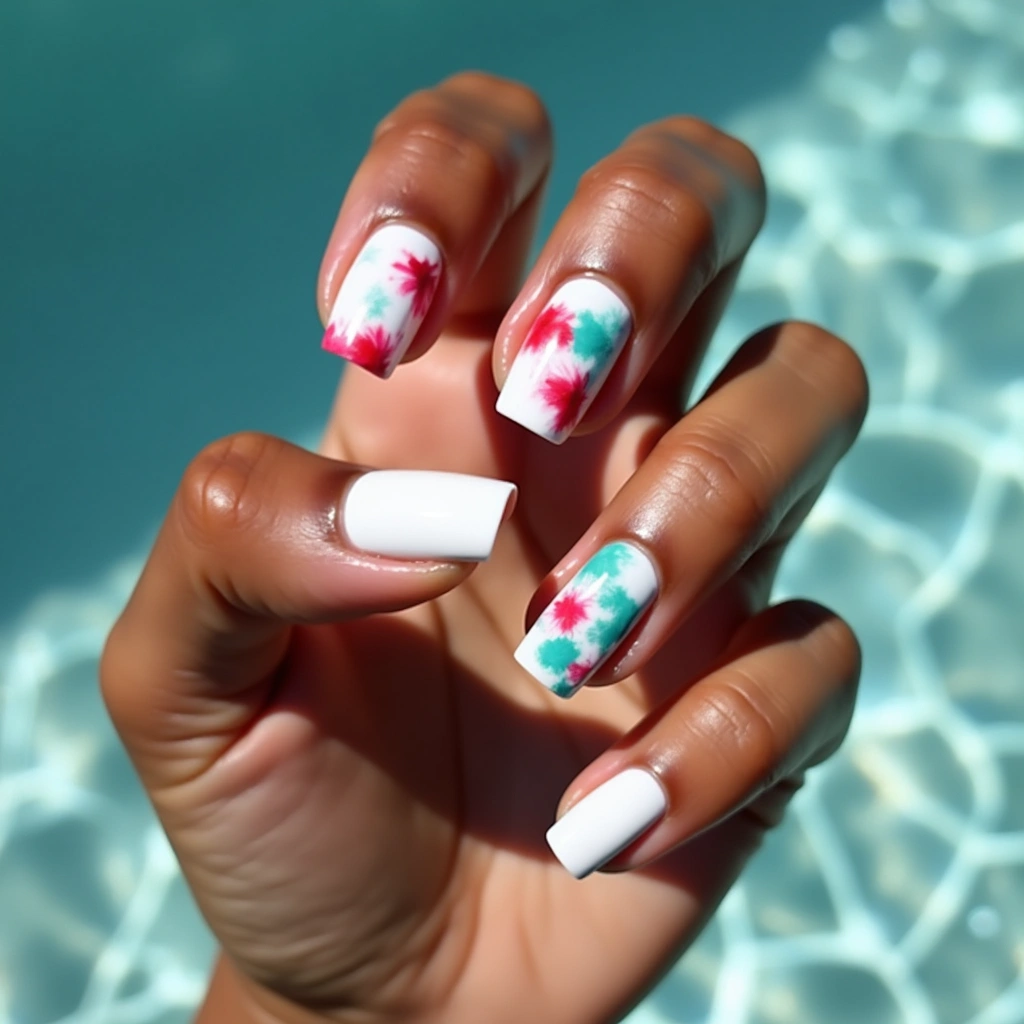 White Tie Dye Splash
