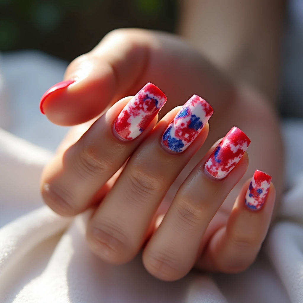 Festive Red Tie Dye