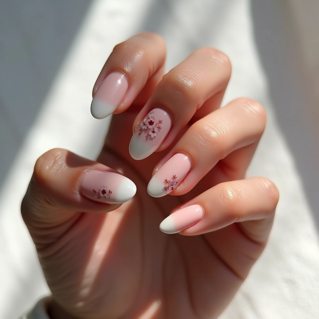 Peachy Pink Cherry Blossoms