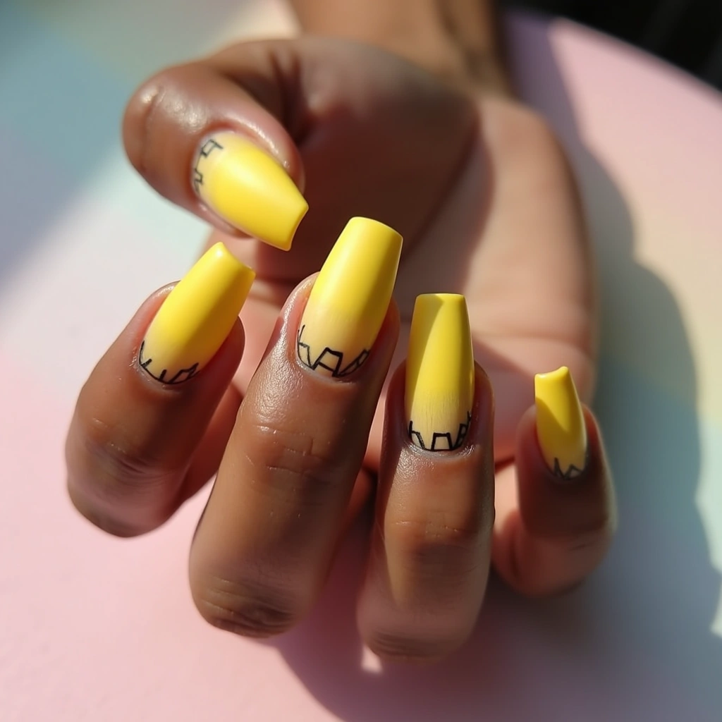 Geometric Modern Yellow Ombre