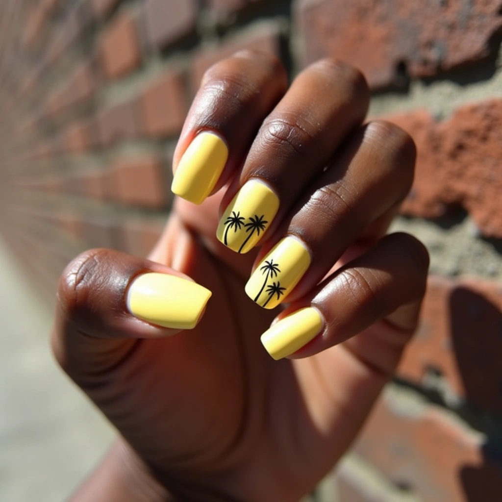 Tropical Palm Yellow Ombre