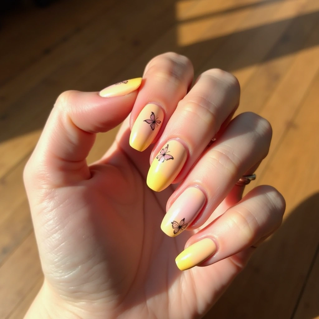 Butterfly Peach Ombre