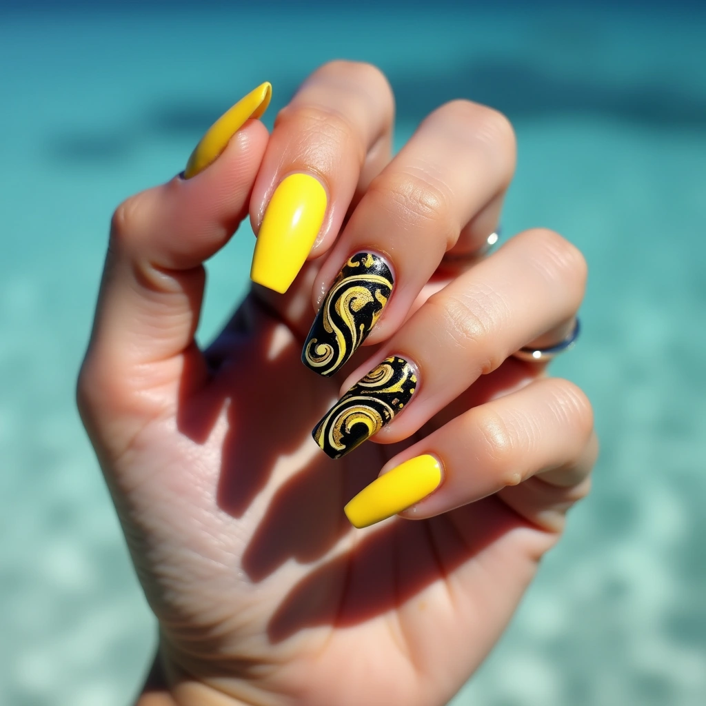 Abstract Swirl Ombre
