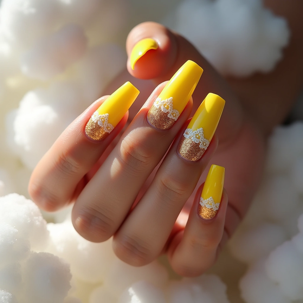 Lace and Gold Ombre