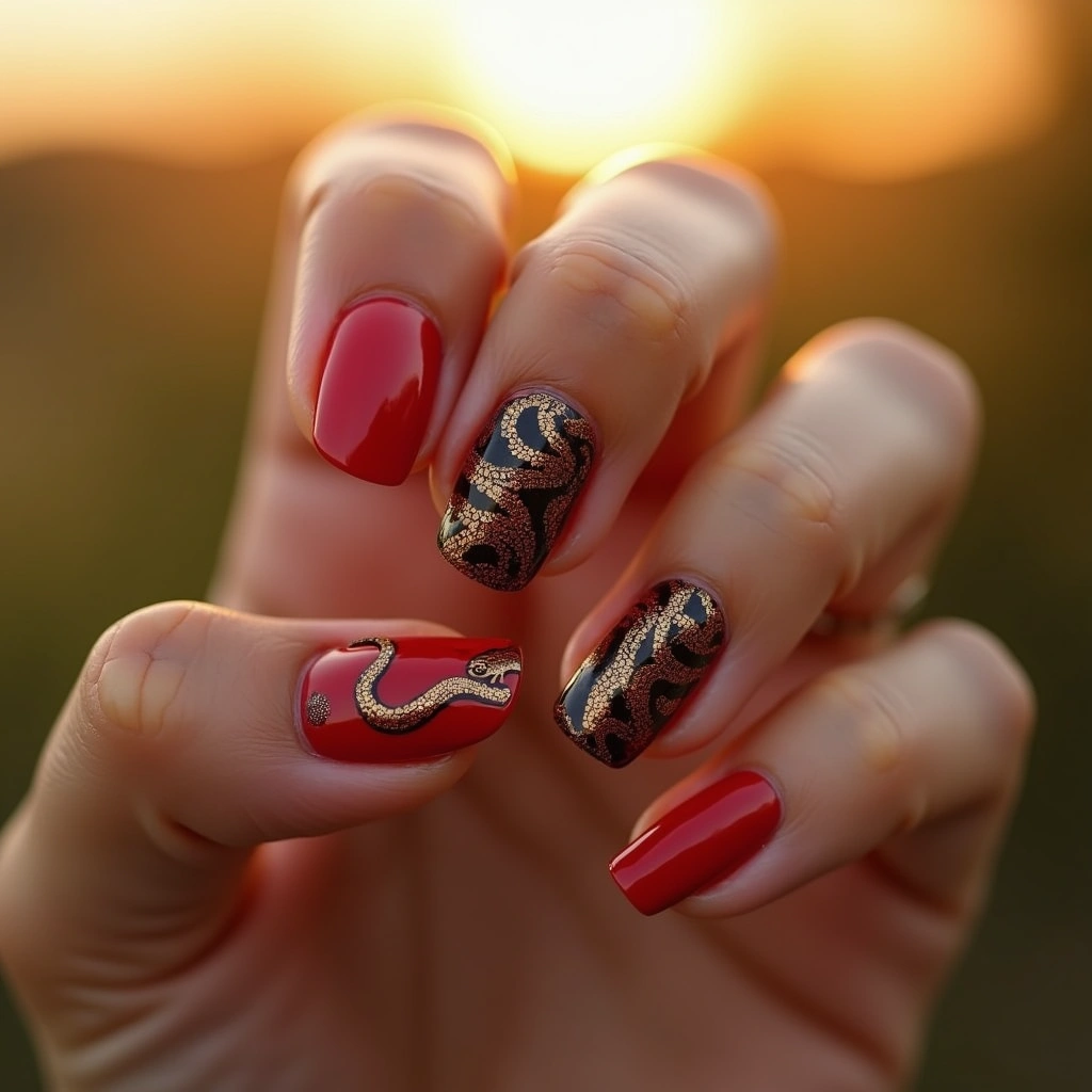 Red Snake Elegance