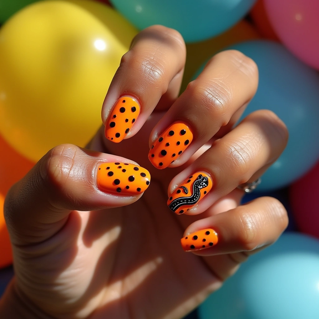 Playful Orange Serpent