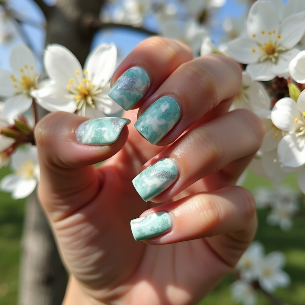 Chic Mint Marble
