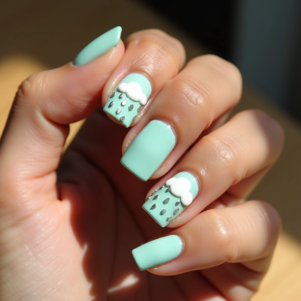 Playful Mint Clouds