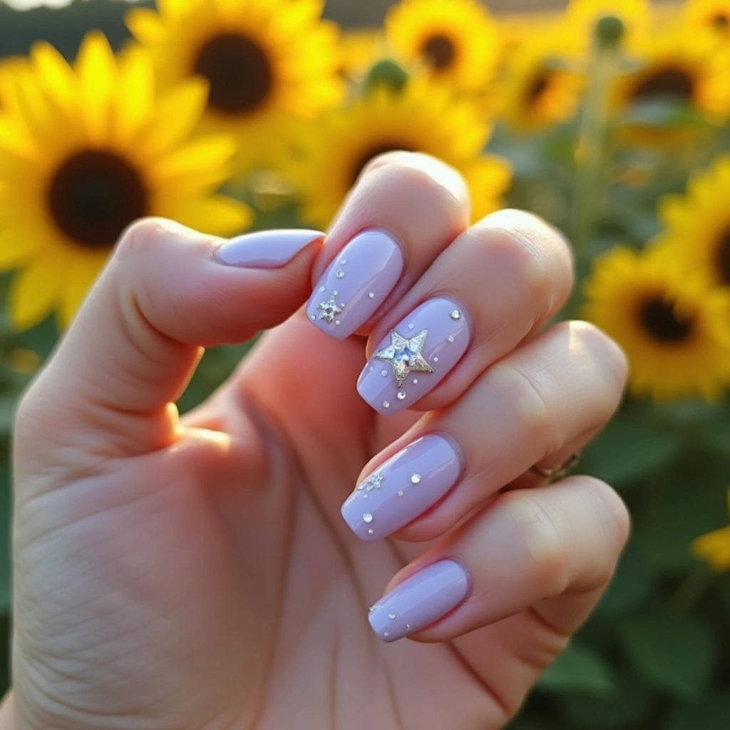 Lilac Crystal Stars