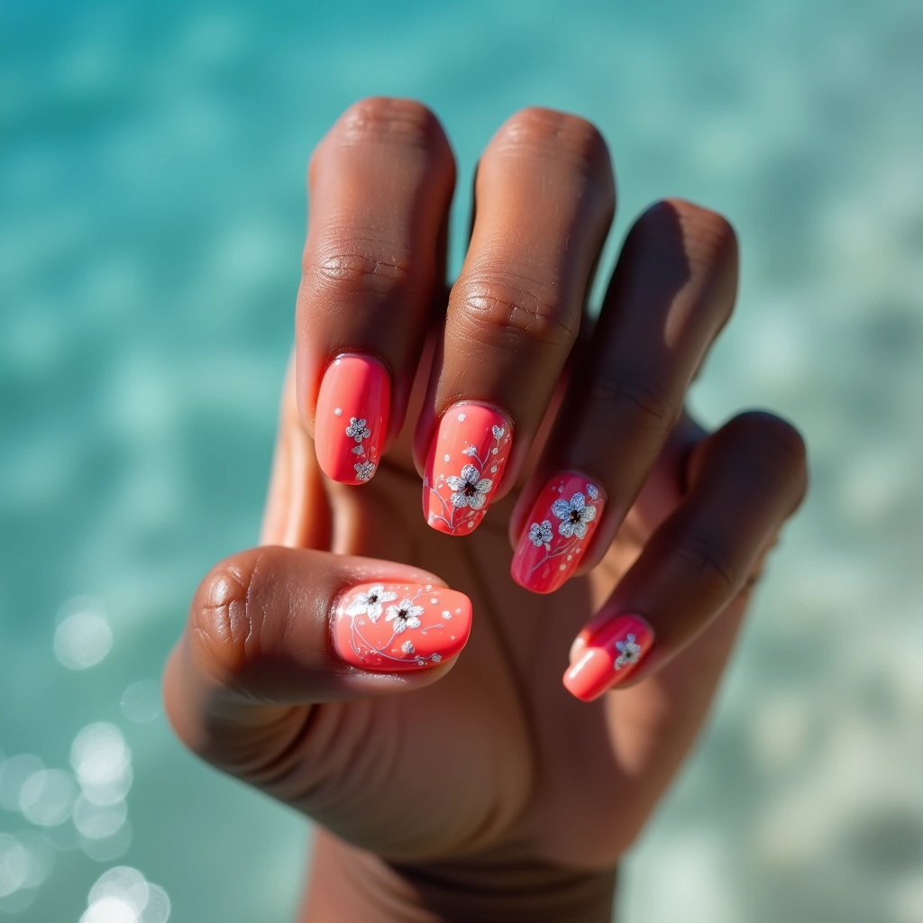 Coral Floral Crystals