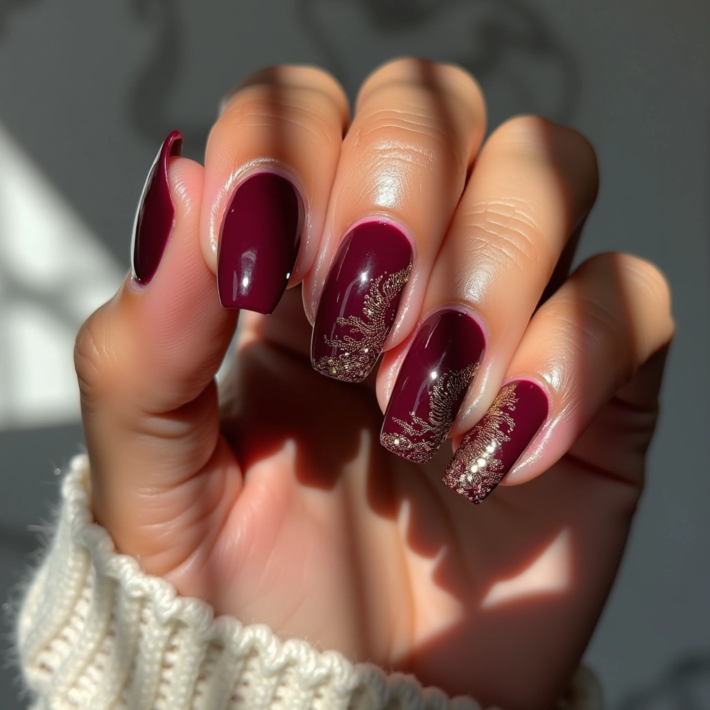 Burgundy Crystal Lace