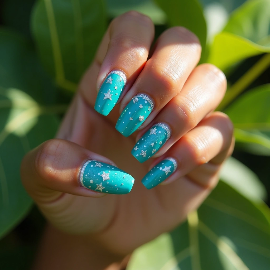 Turquoise Starry Twinkle
