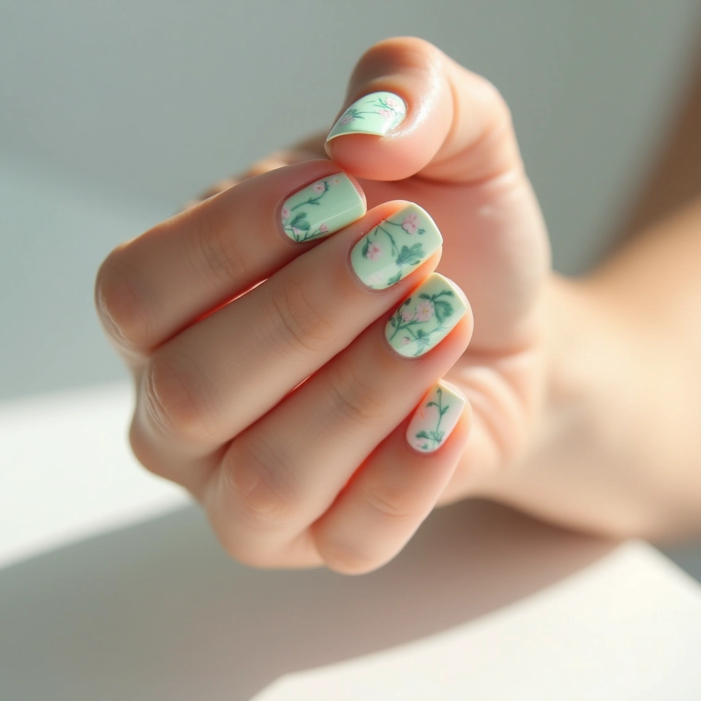 Serene Mint Poppies