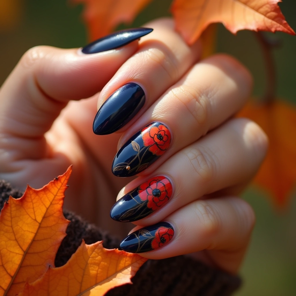 Striking Navy Poppies