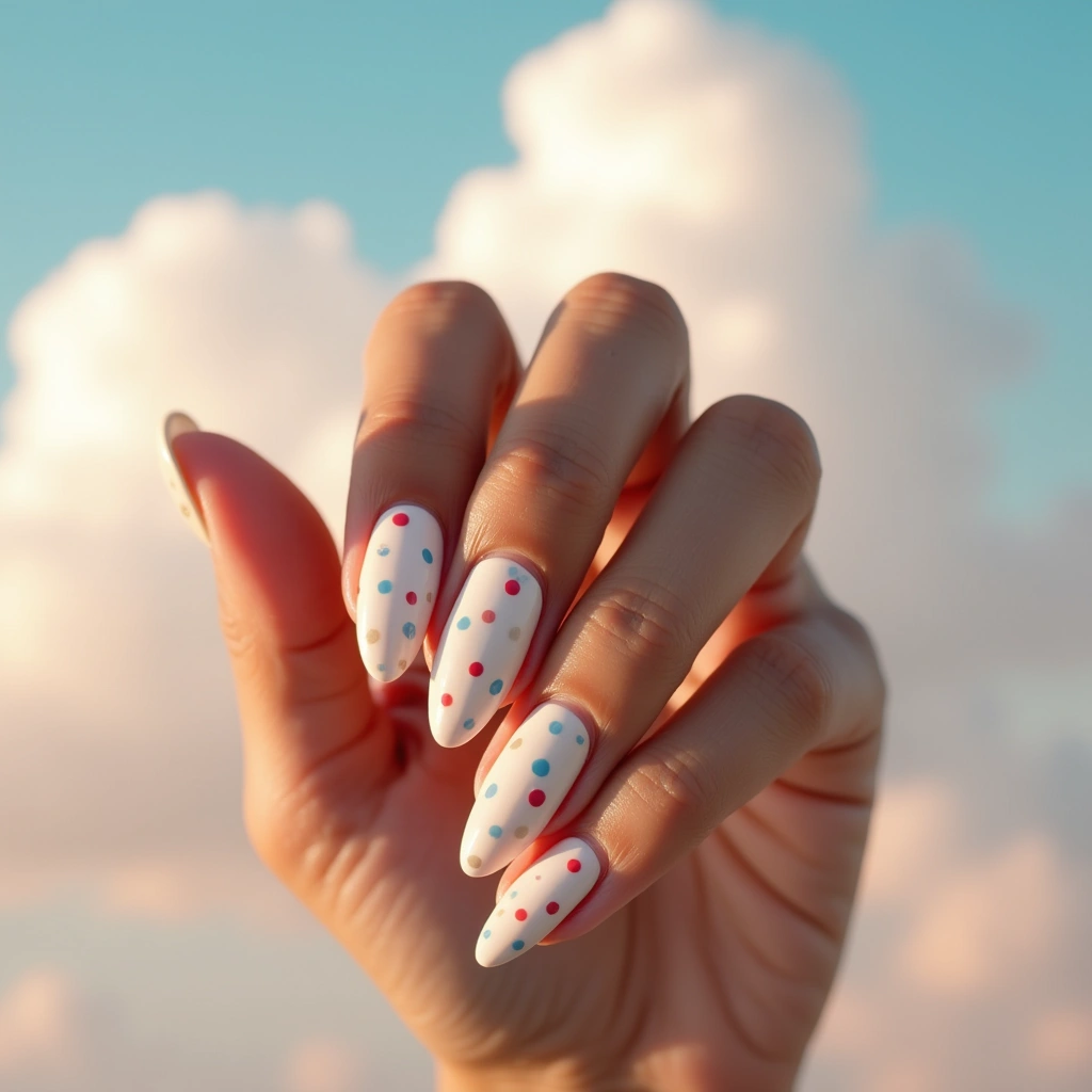 Whimsical Off White Dots