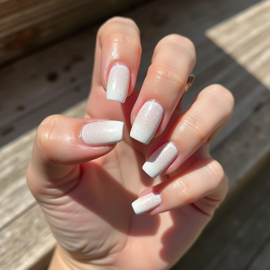 Chic Off White Glitter