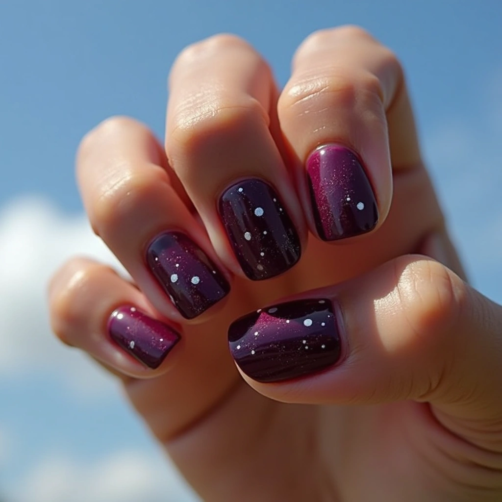 Burgundy Night Constellations