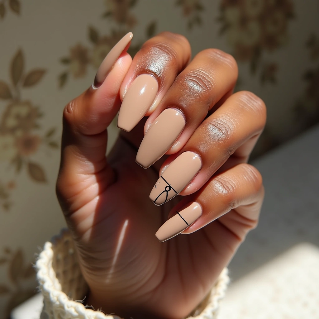 Trendy Nude Brown Art