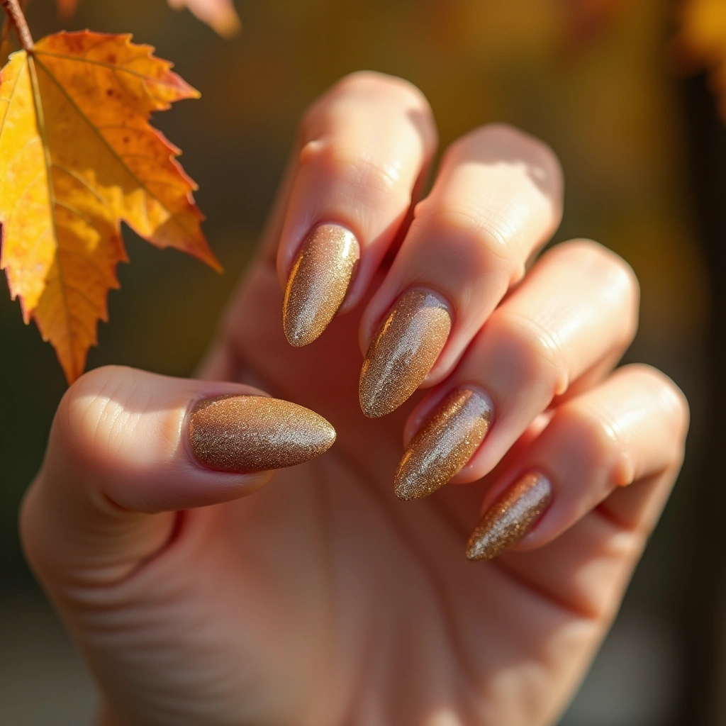 Glittery Nude Brown Gradient