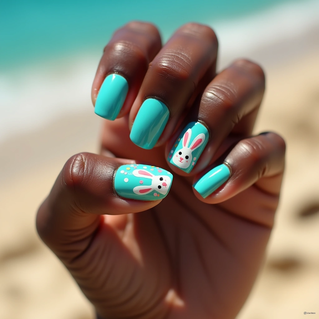 Turquoise Bunny Festivity
