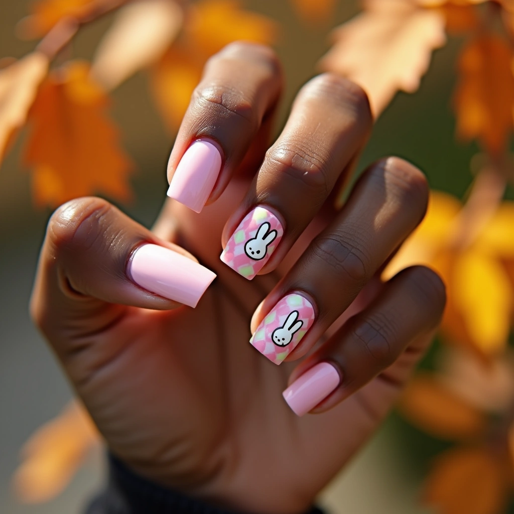 Pink Bunny Checkers