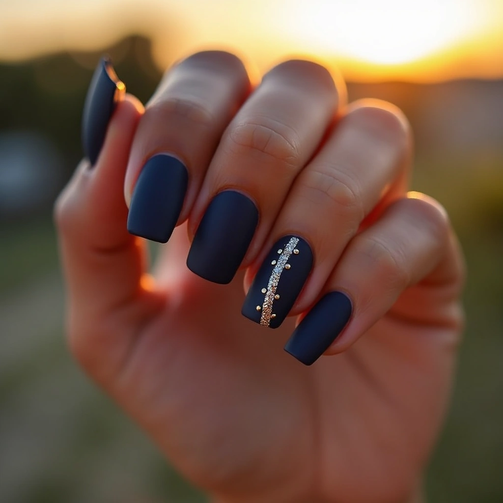 Chic Navy Diagonal