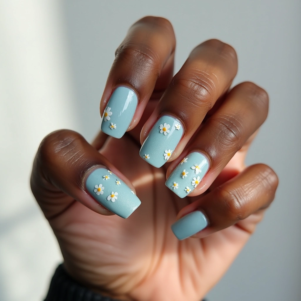 Fresh Blue Daisies