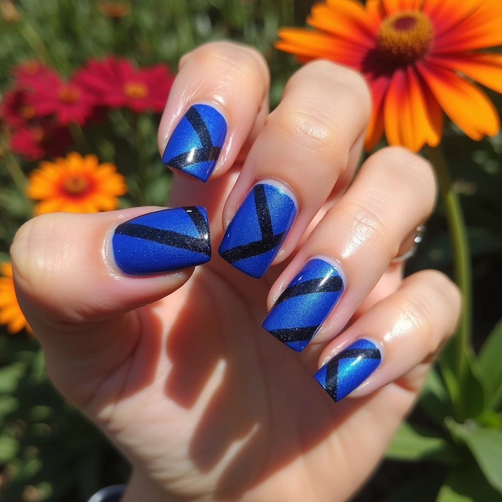 Electric Blue Stripes
