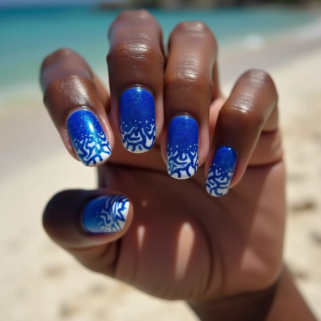 Sporty Cobalt Stripes