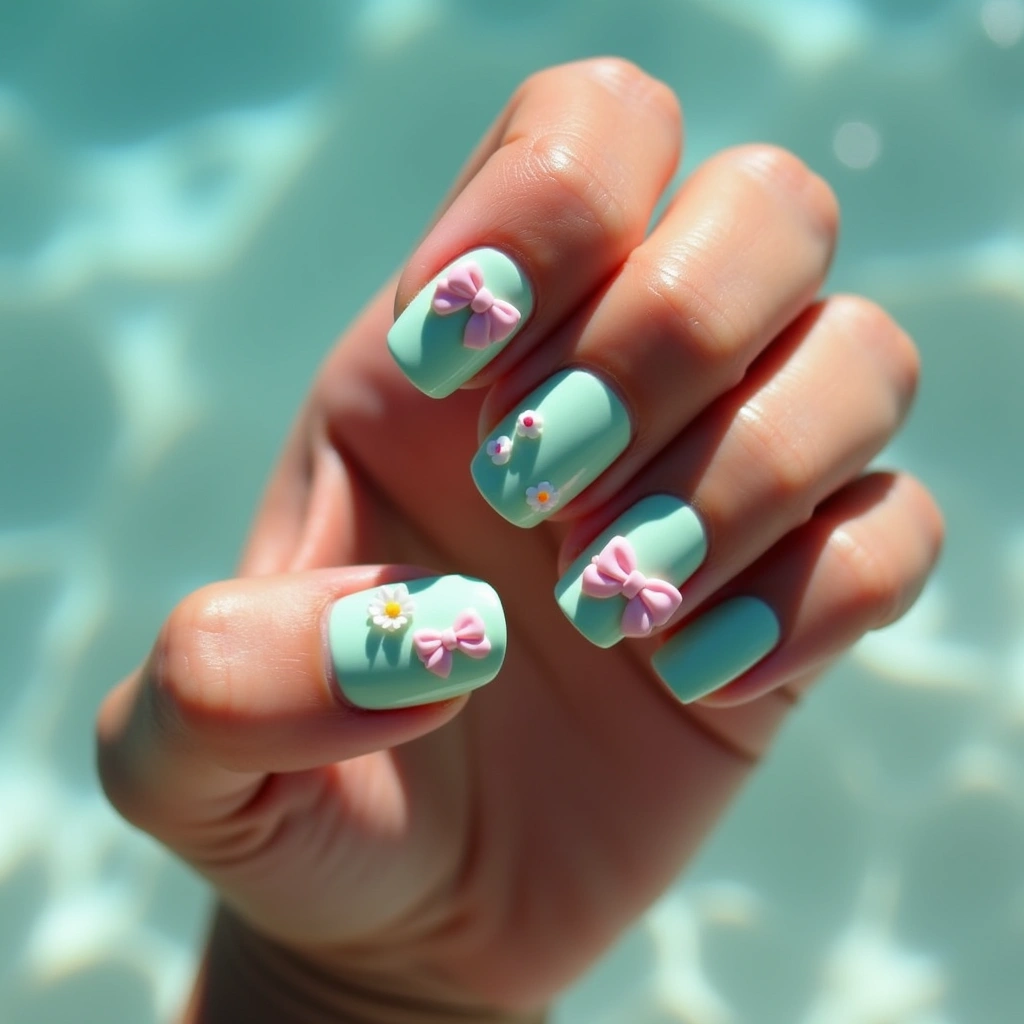 Mint Floral Coquette