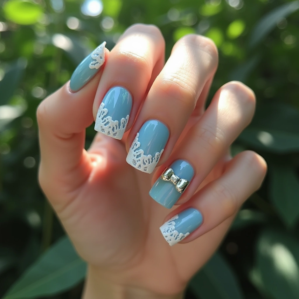 Whimsical Blue Coquette