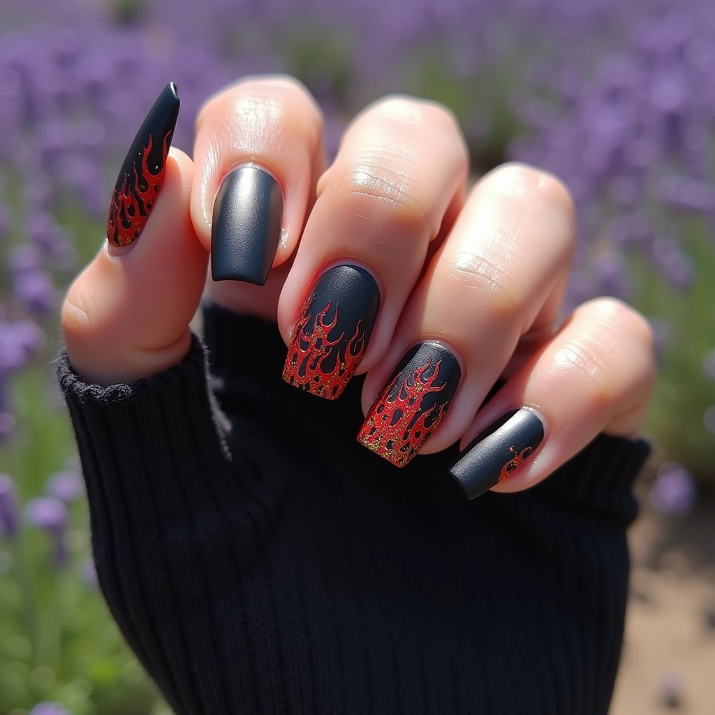 Fiery Demon Slayer Flames