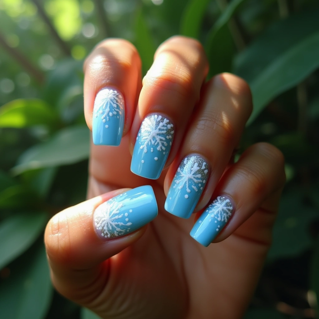 Icy Acrylic Ombre Wonderland