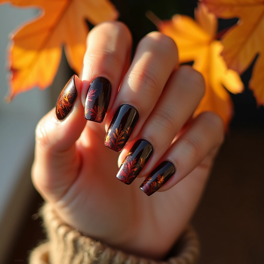 Autumn Acrylic Ombre Warmth