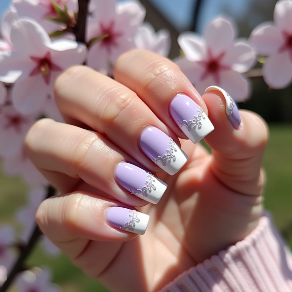 Lavender Acrylic Ombre Elegance