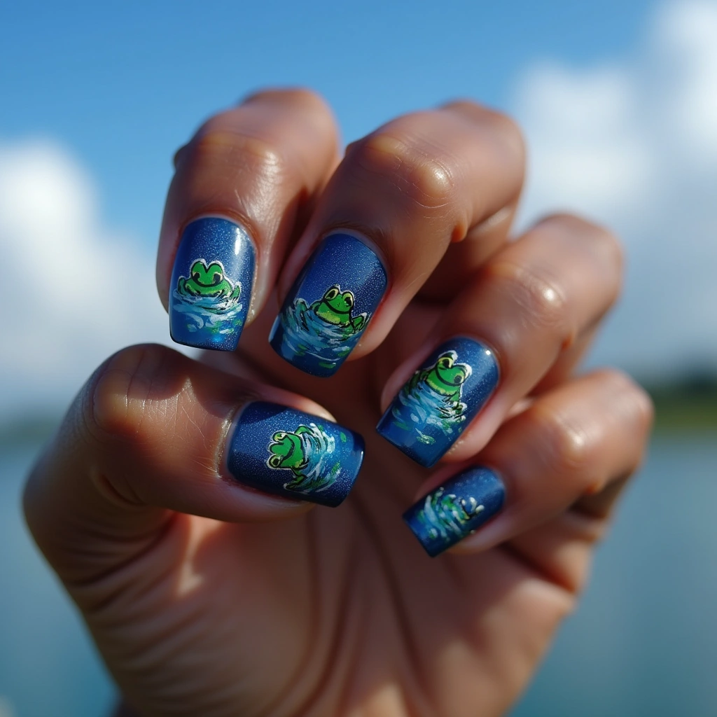 Diving Pond Frogs