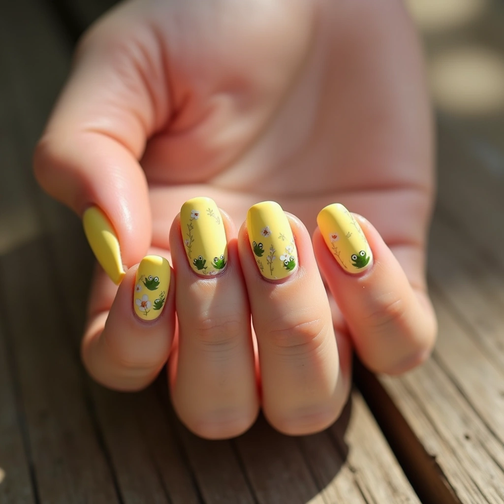 Cheerful Floral Frogs