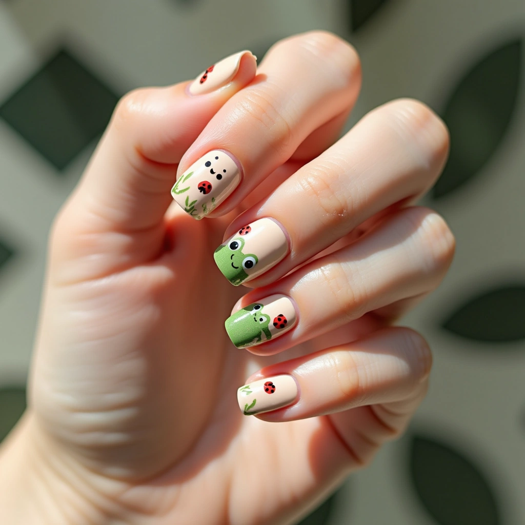 Garden Frogs Scene