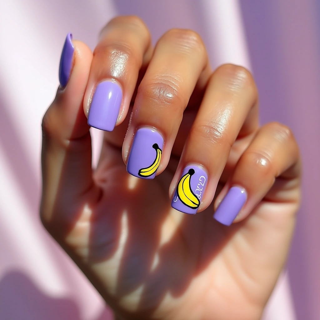 Whimsical Banana Purple