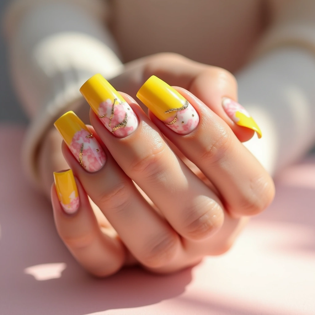 25 Yellow And Pink Nail Designs You Must Try in 2025
