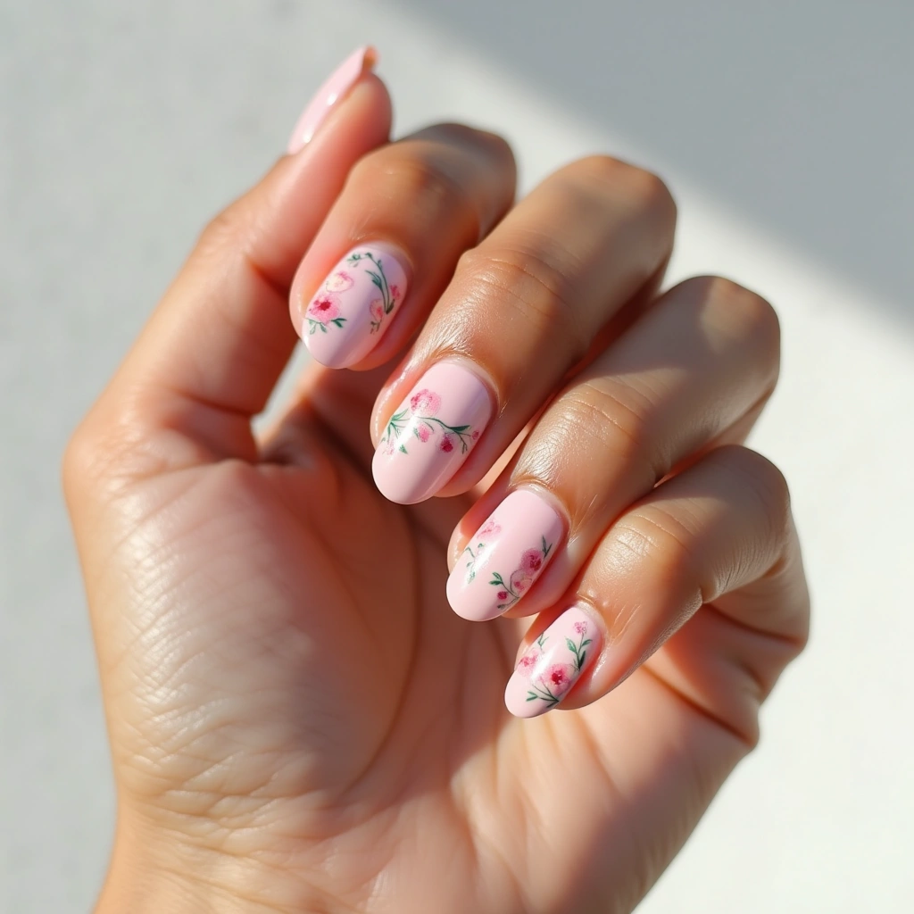 Soft Sheer Pink Florals