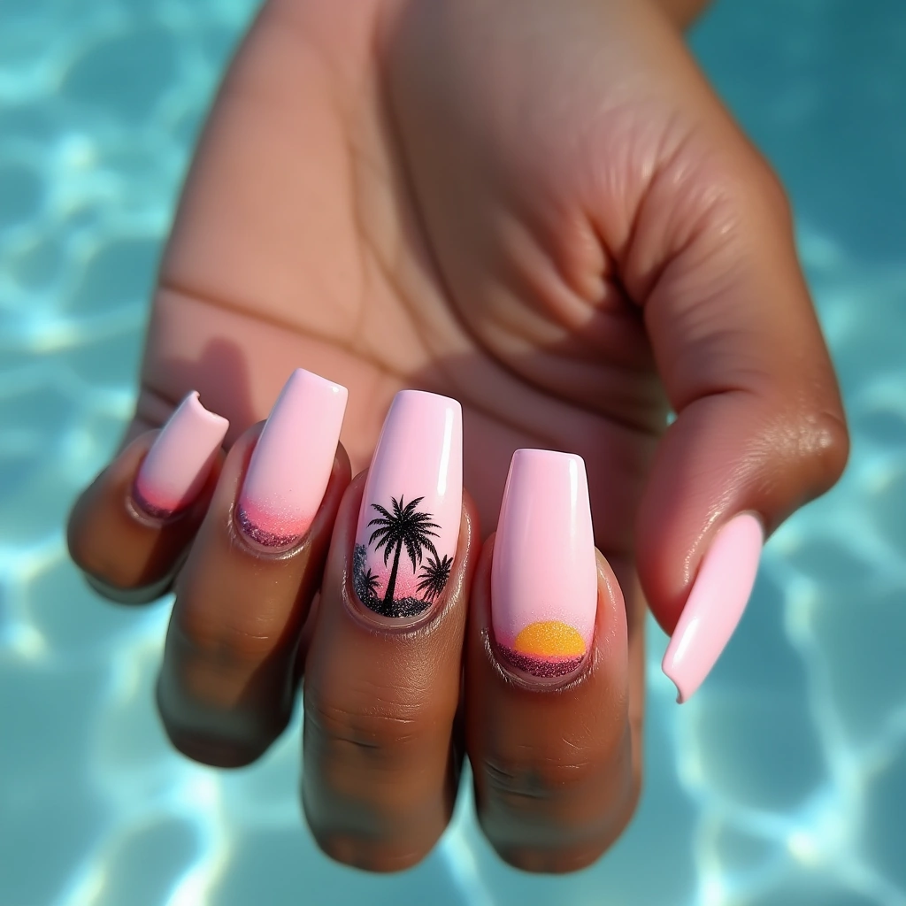 Sunset Sheer Pink Scene