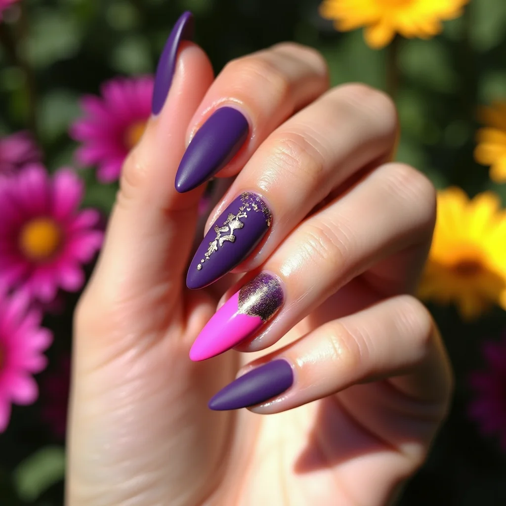Geometric Purple Acrylic