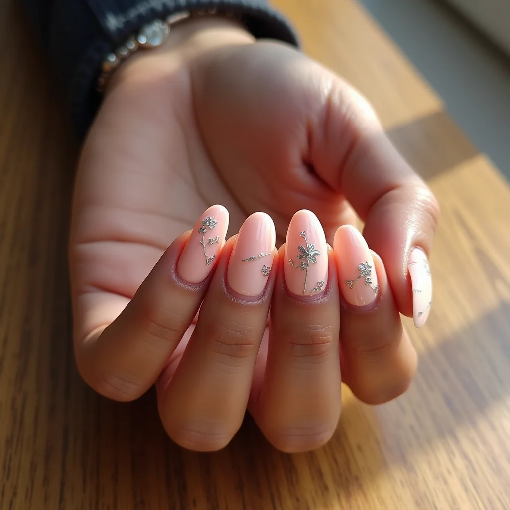 Feminine Peach Dashes