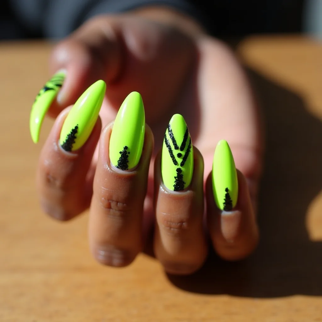 Edgy Neon Dashes