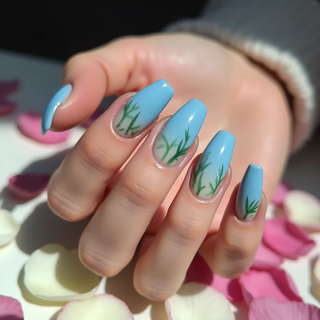 Serene Blue Bamboo